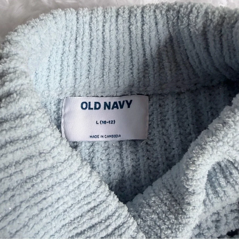 Old Navy Kids Light Blue Baggy Crop Sweater Large 10/12